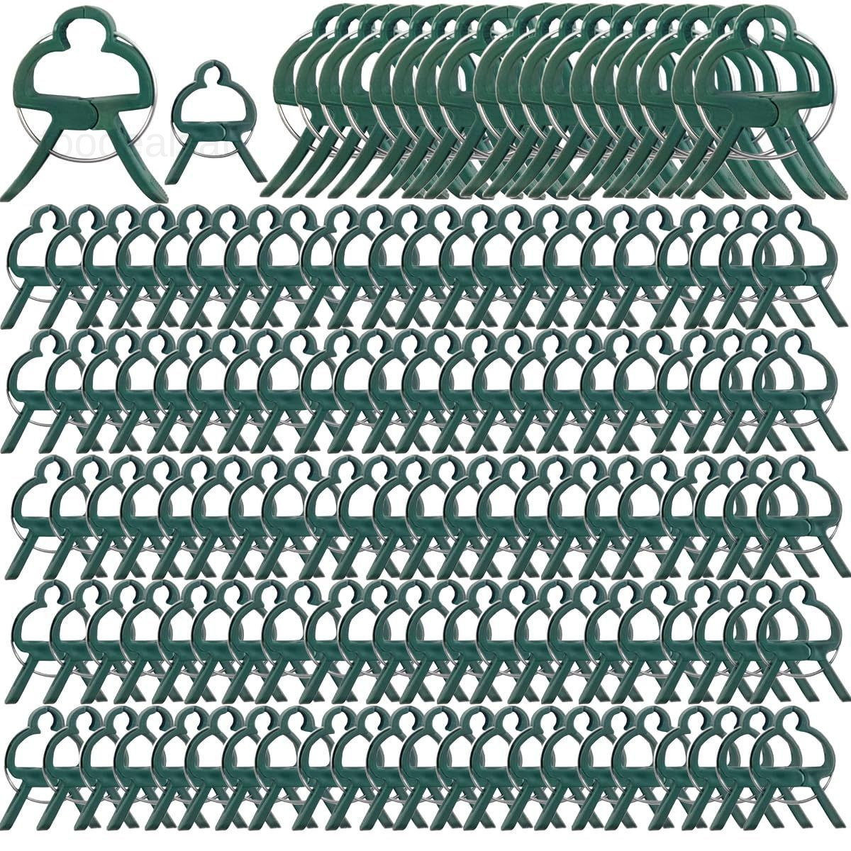 80PCS Plant Clips 2 Sizes Adjusting Reusable Garden Green