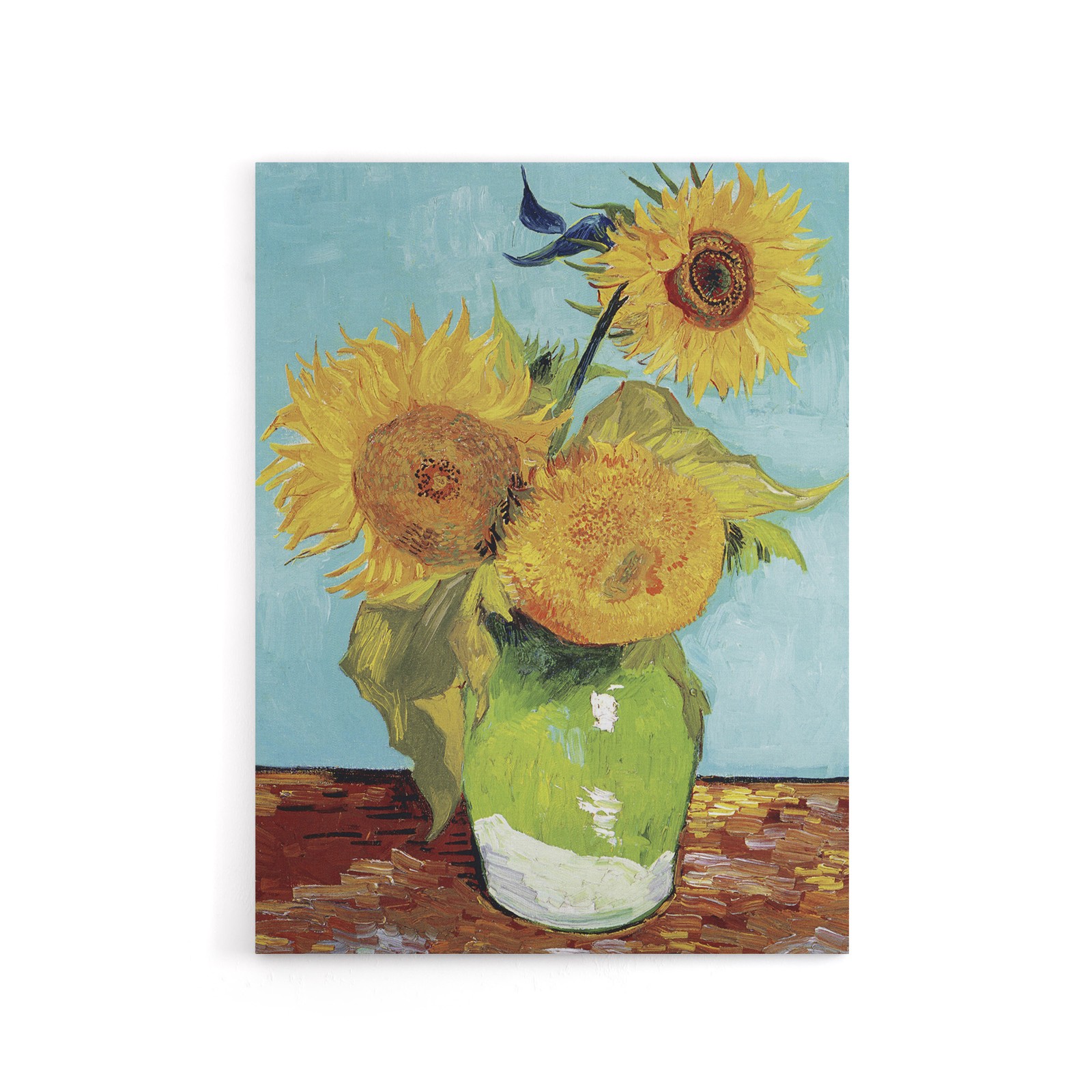 Vase with Three Sunflowers Van Gogh Vintage Canvas Wall Art