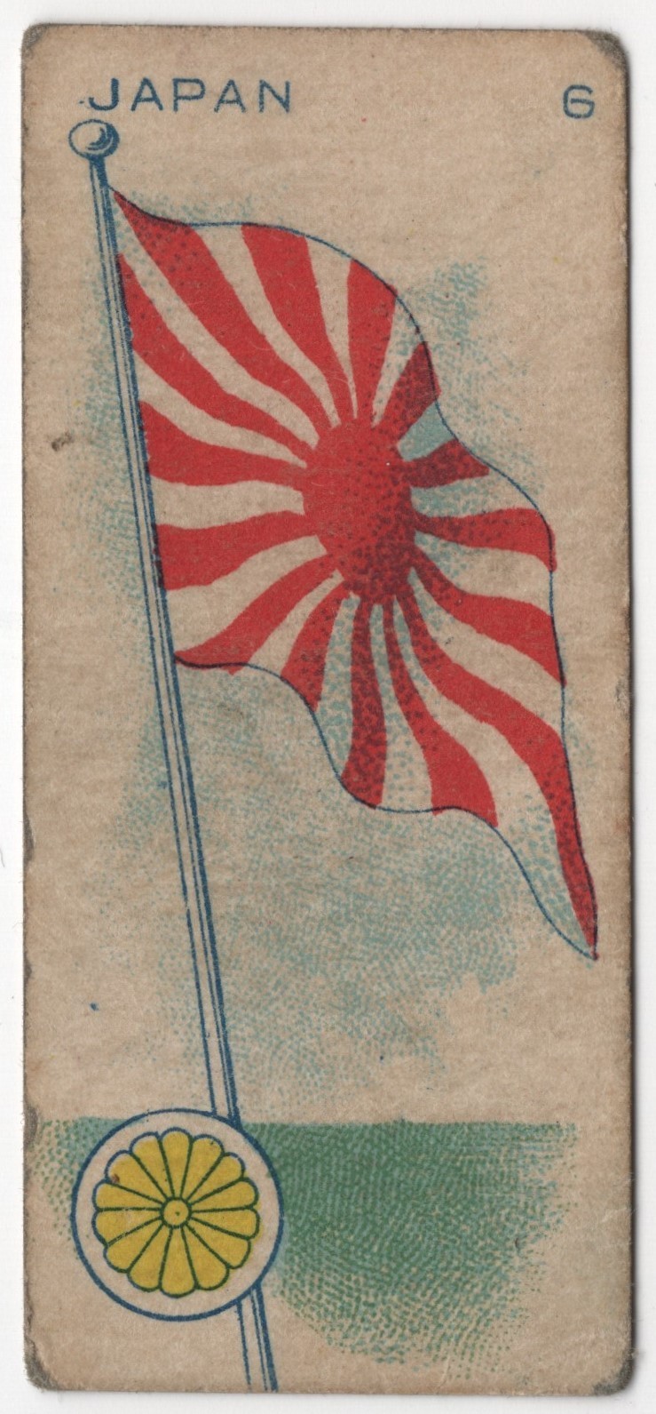 1920s Japan Flag Card Laurel Candy Co V154 Cancelled Type Toronto Canada #6