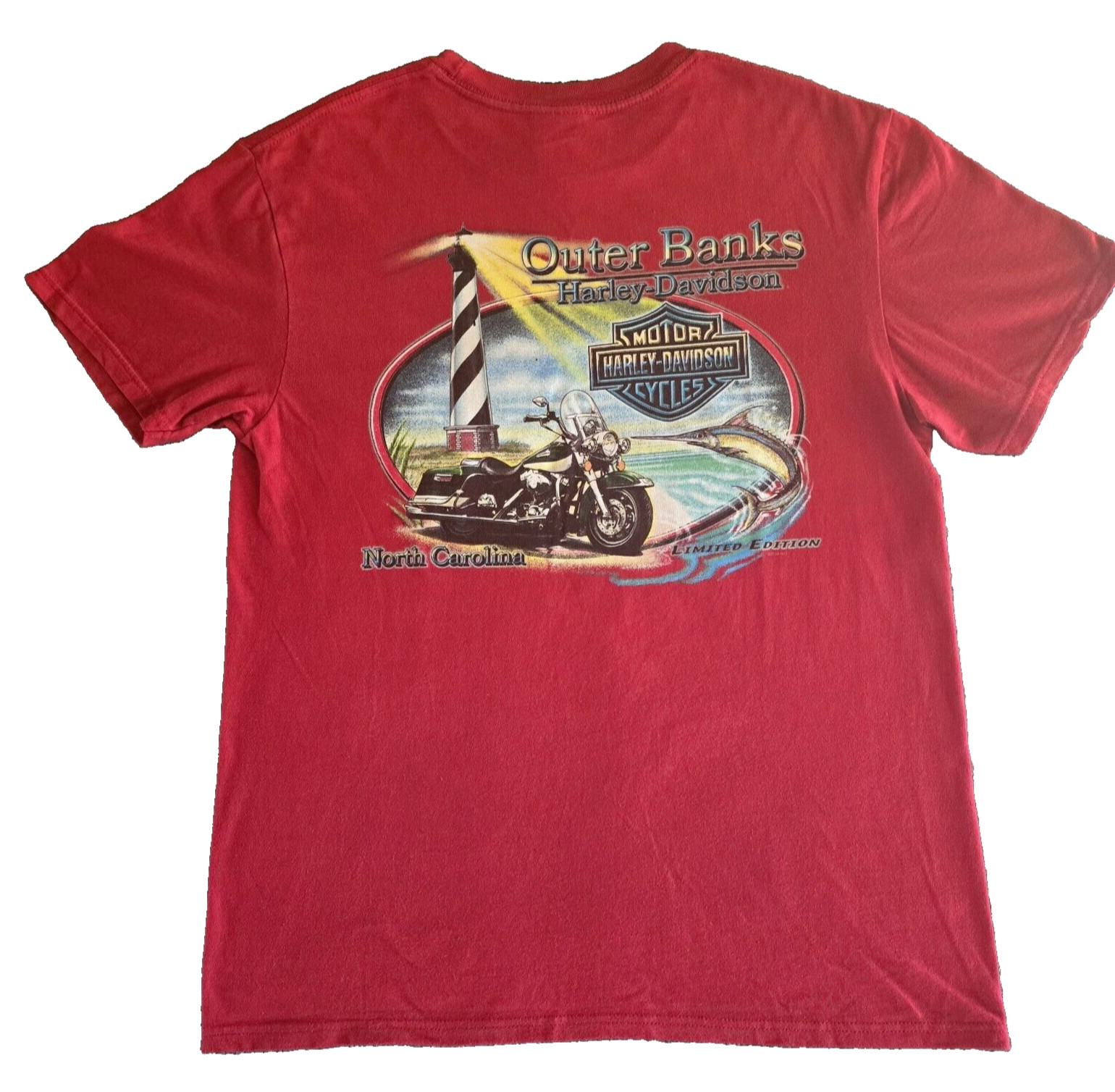 Harley Davidson Adult LRG Shirt 2008 Outer Banks North Carolina Limited Edition