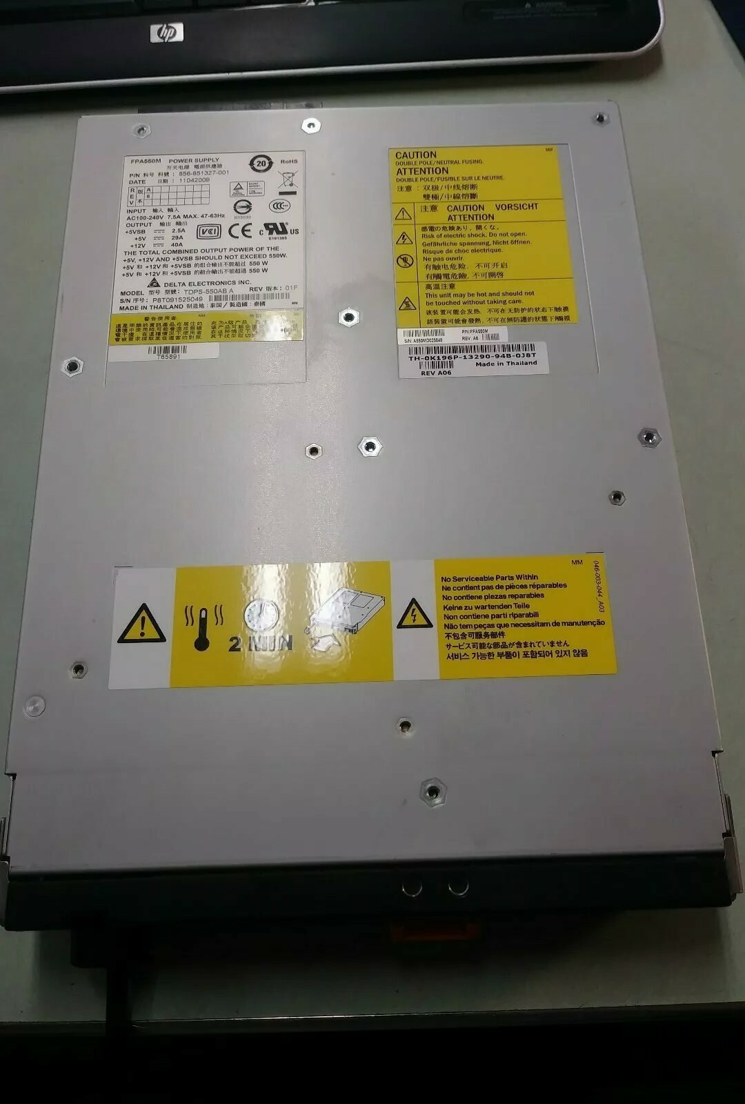 Delta FPA550M 550W  Power Supply 856-851327-001 Delta  TDPS-550AB  REV 01F