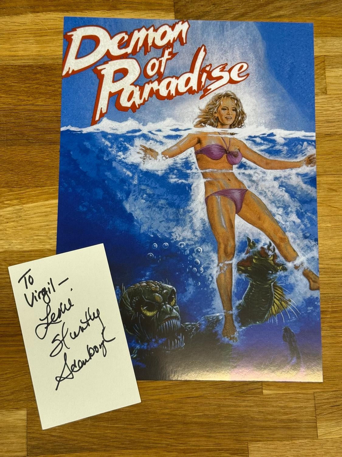 Leslie Scarborough Actress from Demon of Paradise, genuine Autograph