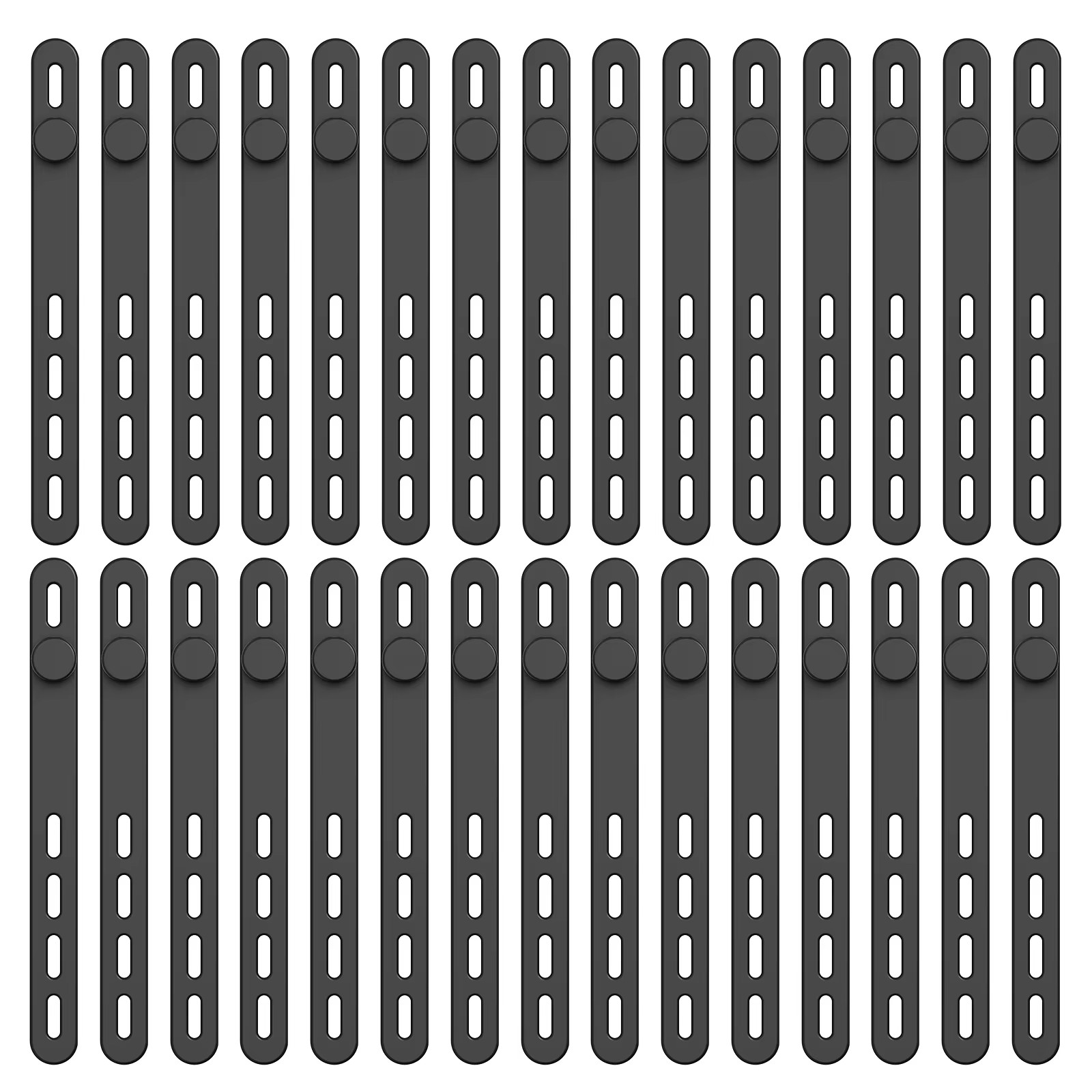 30Pcs Silicone Cable Ties Adjustable Cable Straps Cord Organizer Reusable Cable 