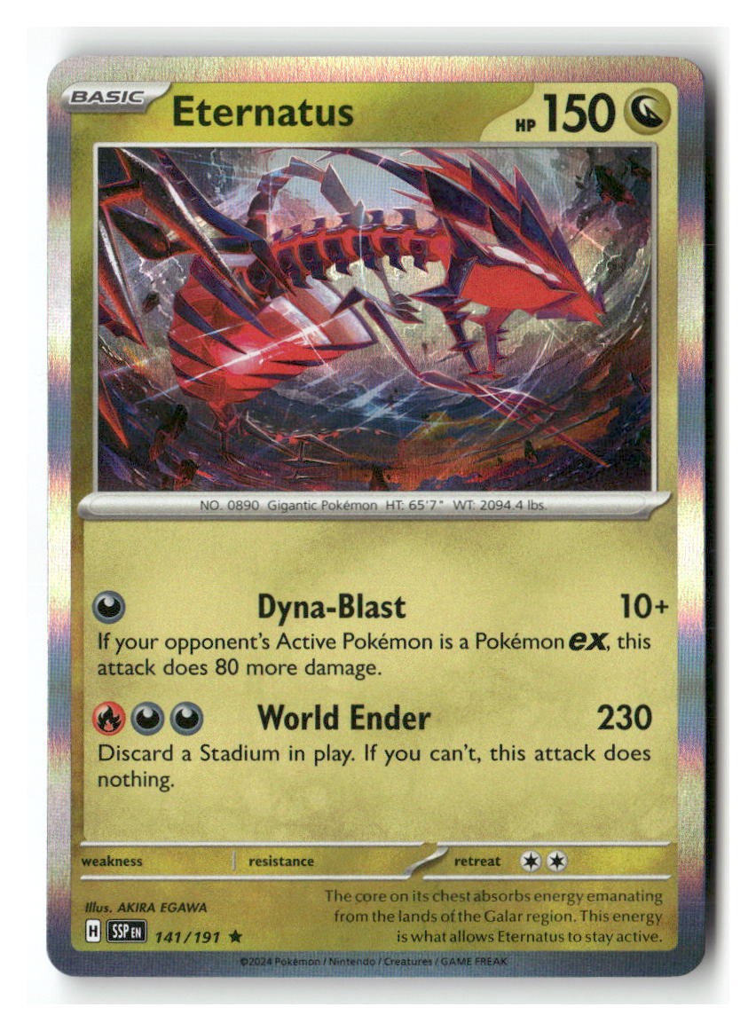 Eternatus 141/191 Rare Surging Sparks Pokemon Holo Near Mint