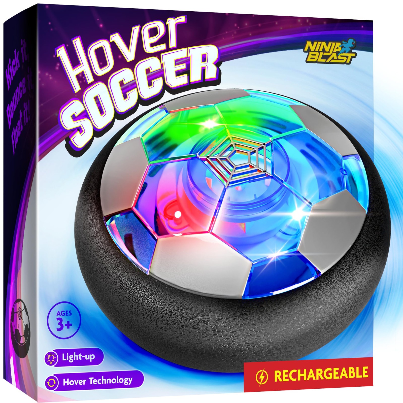 Hover Soccer Light-Up Ball, Birthday Gift for Boys, Indoor Toy Games, Kids Gi...
