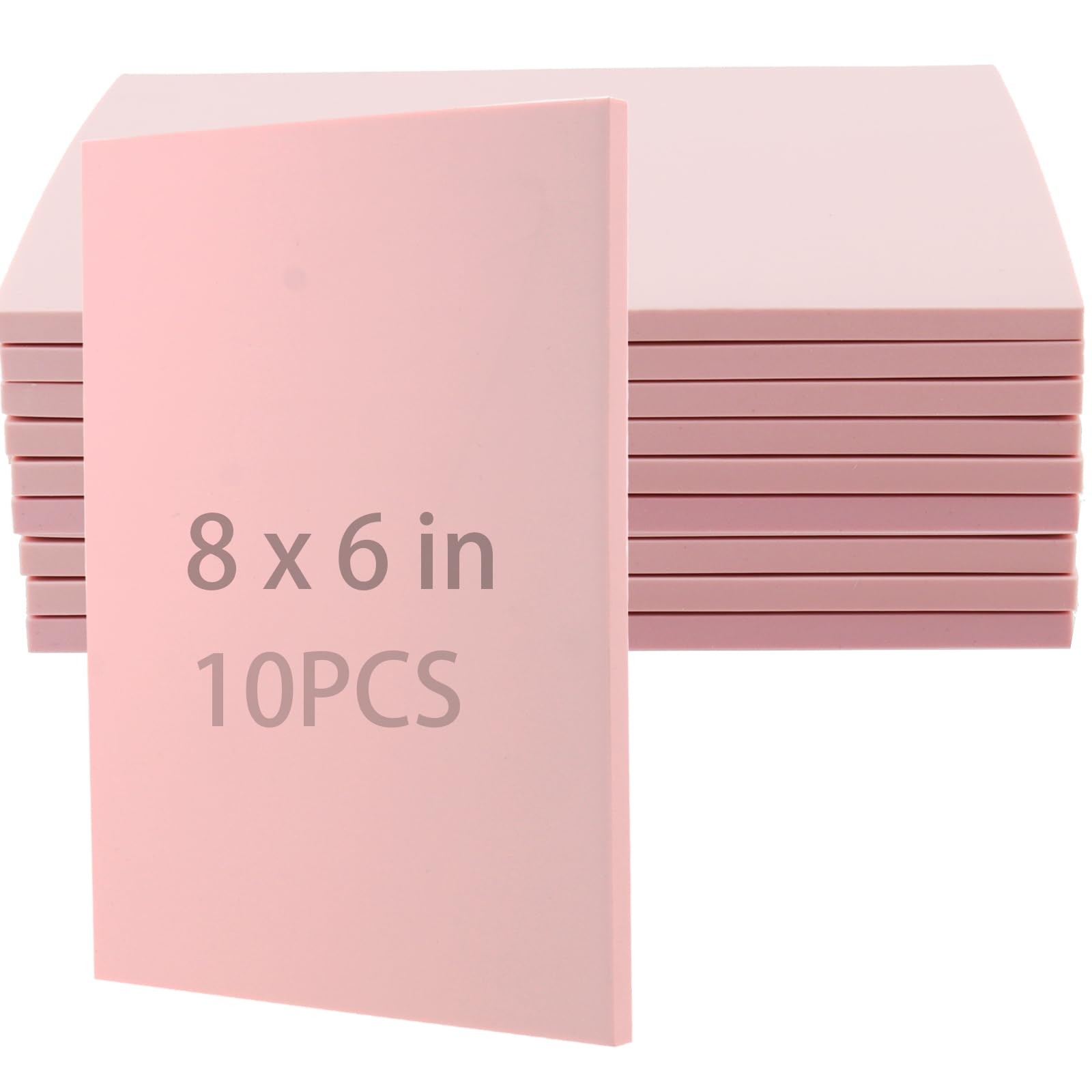 10 PCS Pink Colorful Soft Rubber Linoleum Stamp Carving Block 8x6 Inch