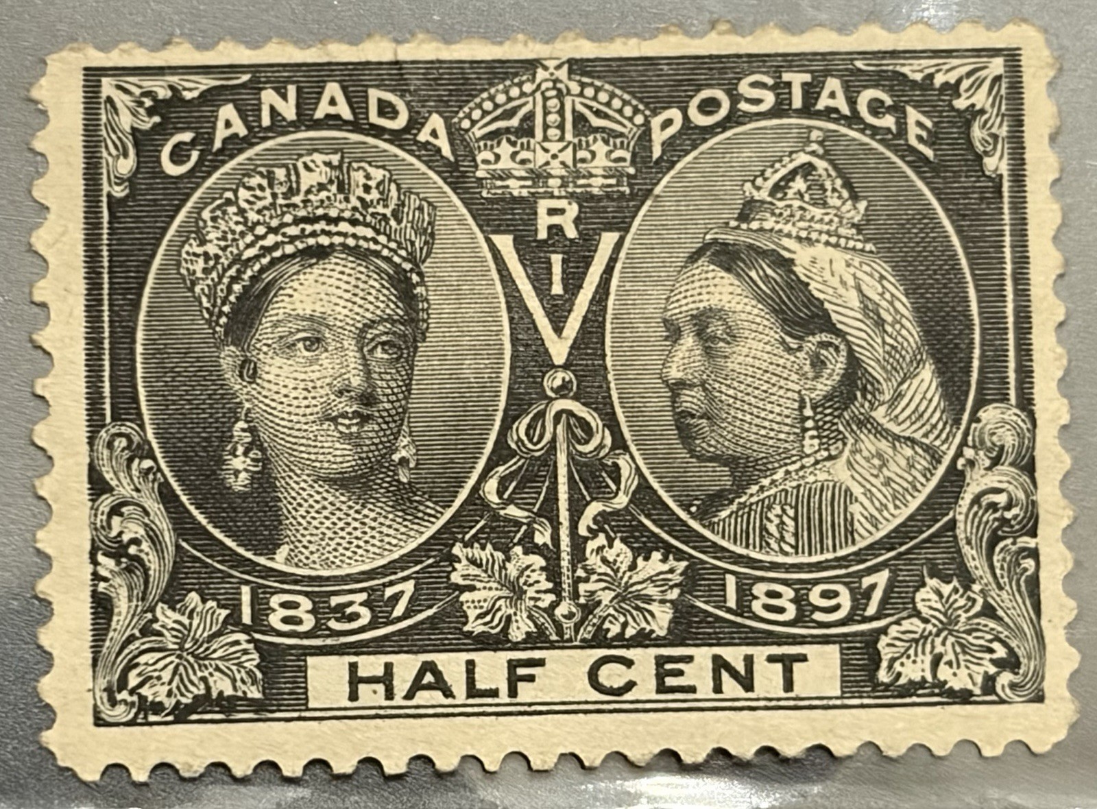 CANADA - # 50 QV Jubilee 1/2 Cent Mint Hinged - CV $120