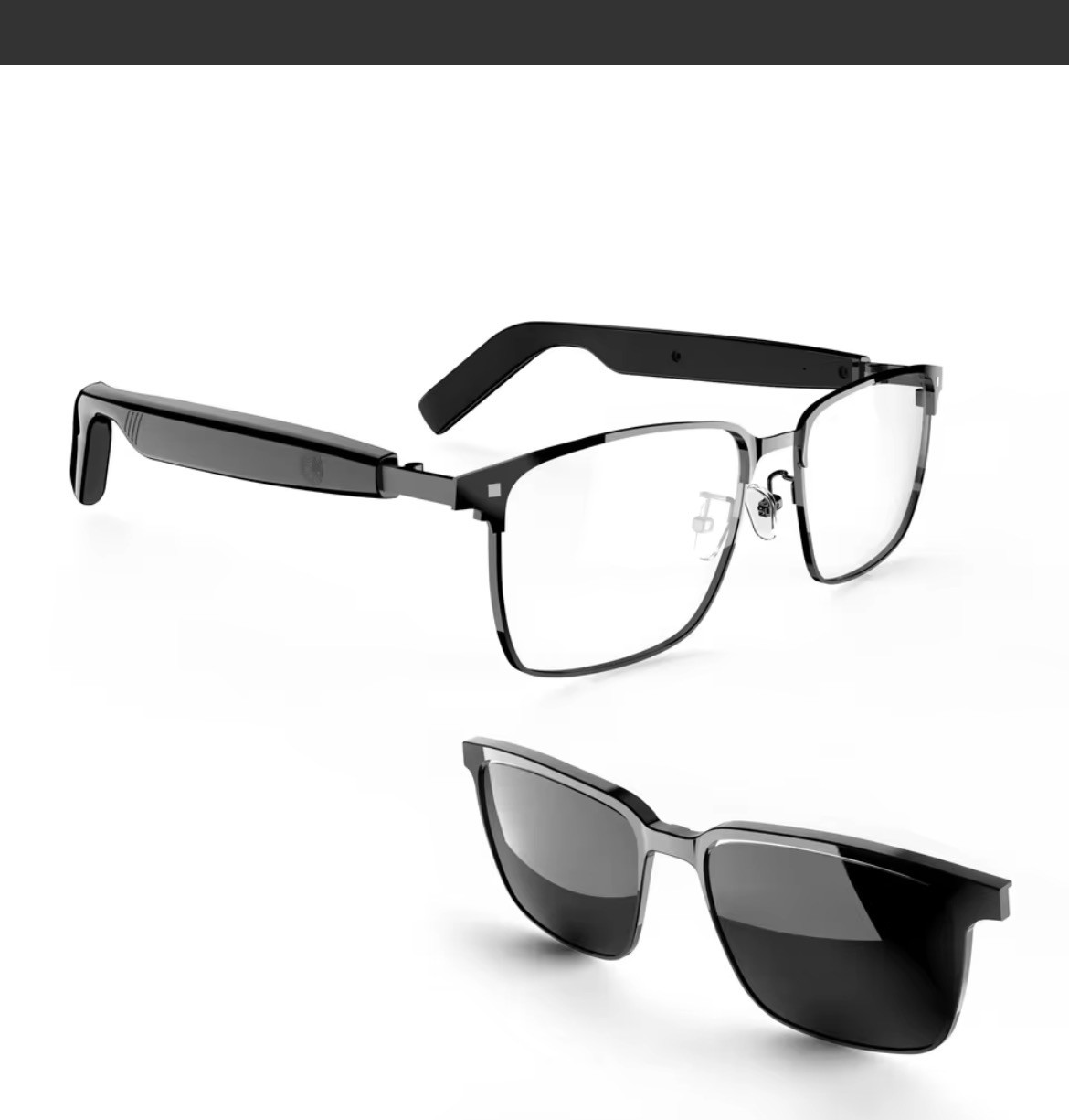 Bluetooth 6.0 Smart Glasses Outdoor Sport AI Voice Sunglasse with Mic & Speaker