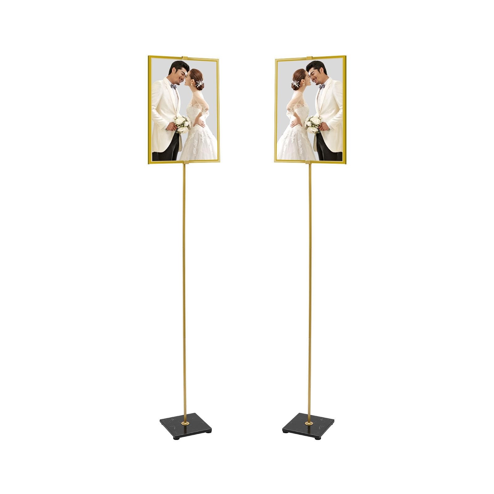 Adjustable Floor Sign Stand Heavy Duty Pedestal Holder Gold Wedding Reception