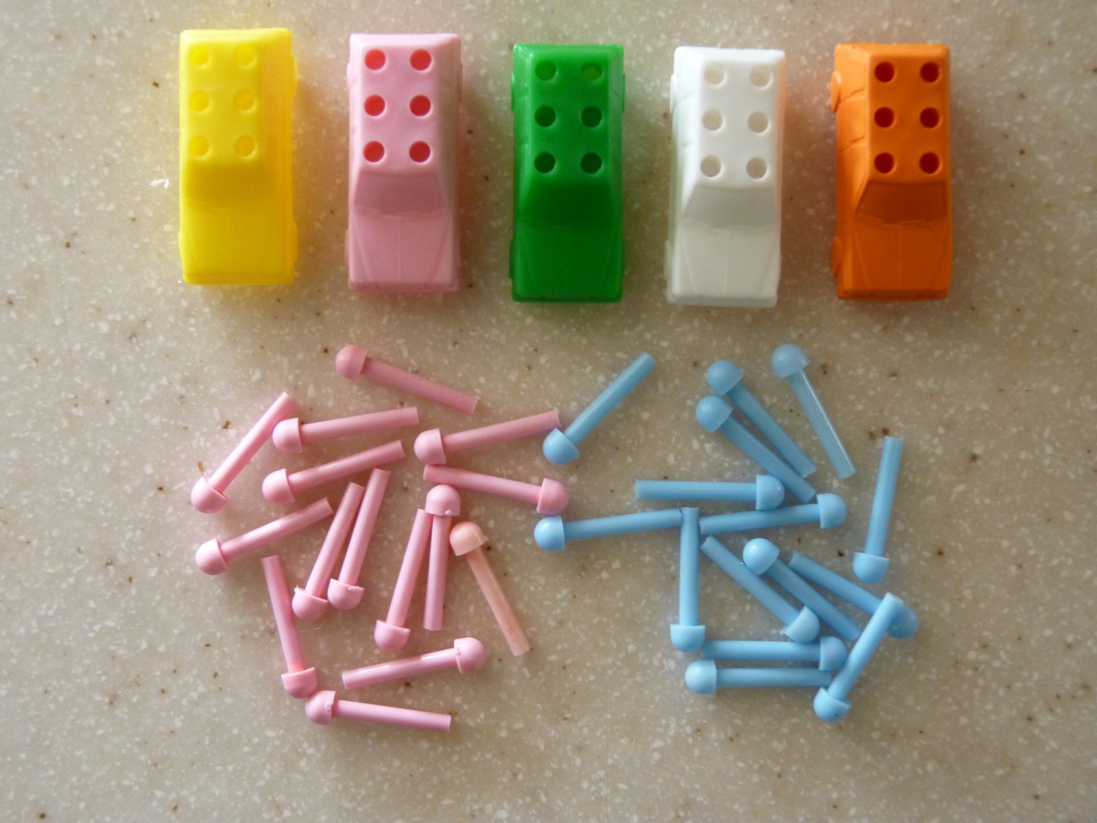 The Game of Life Board Game Replacement Pcs (5) Cars (30) People Pegs Vintage