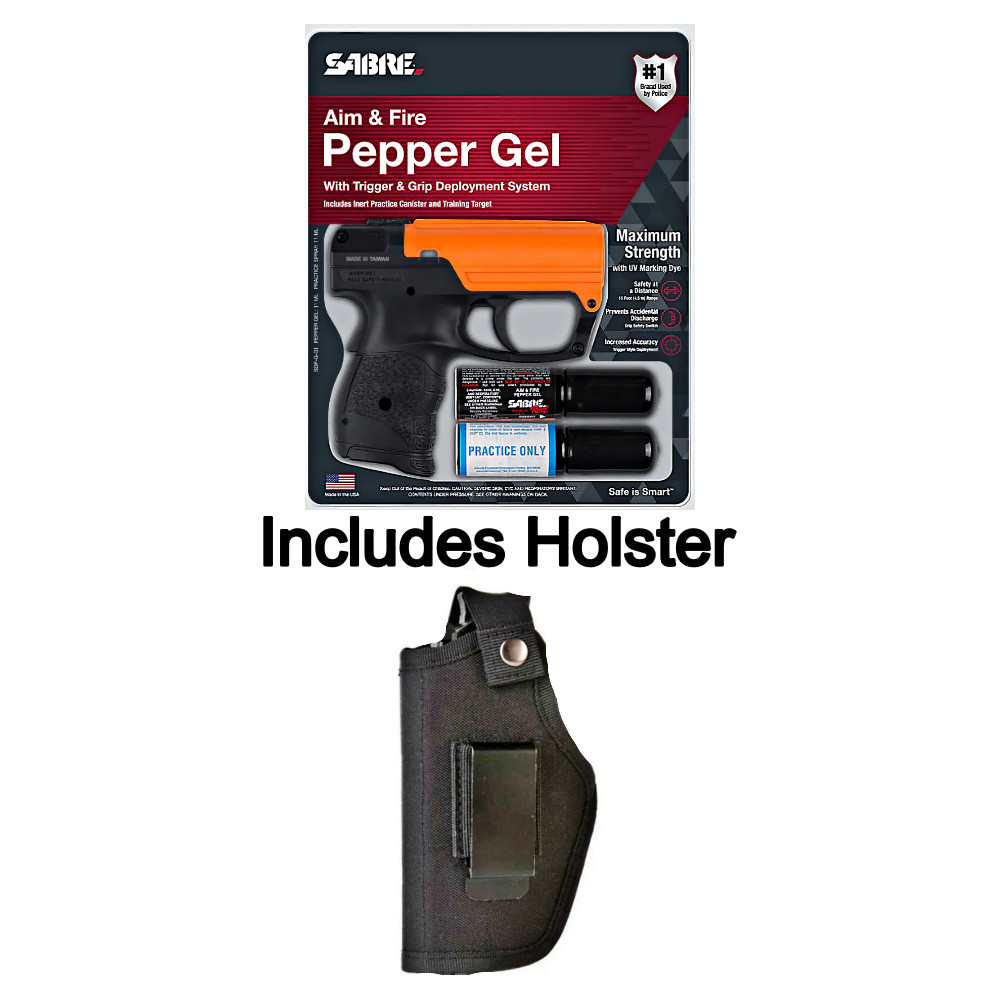 Sabre Aim & Fire Pepper Gel Launcher Gun Trusted by Police Protect Yourself