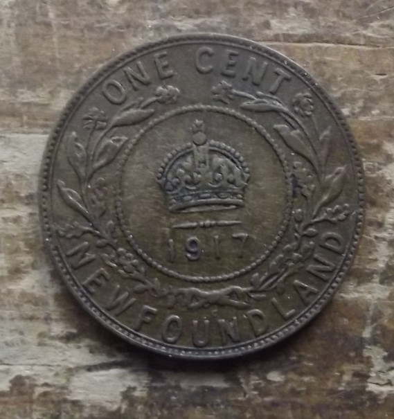 1917 NEWFOUNDLAND ONE CENT LOT 6-M