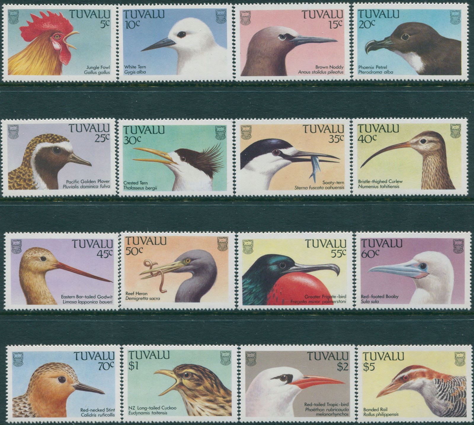 Tuvalu 1988 SG502-517 Birds set MNH