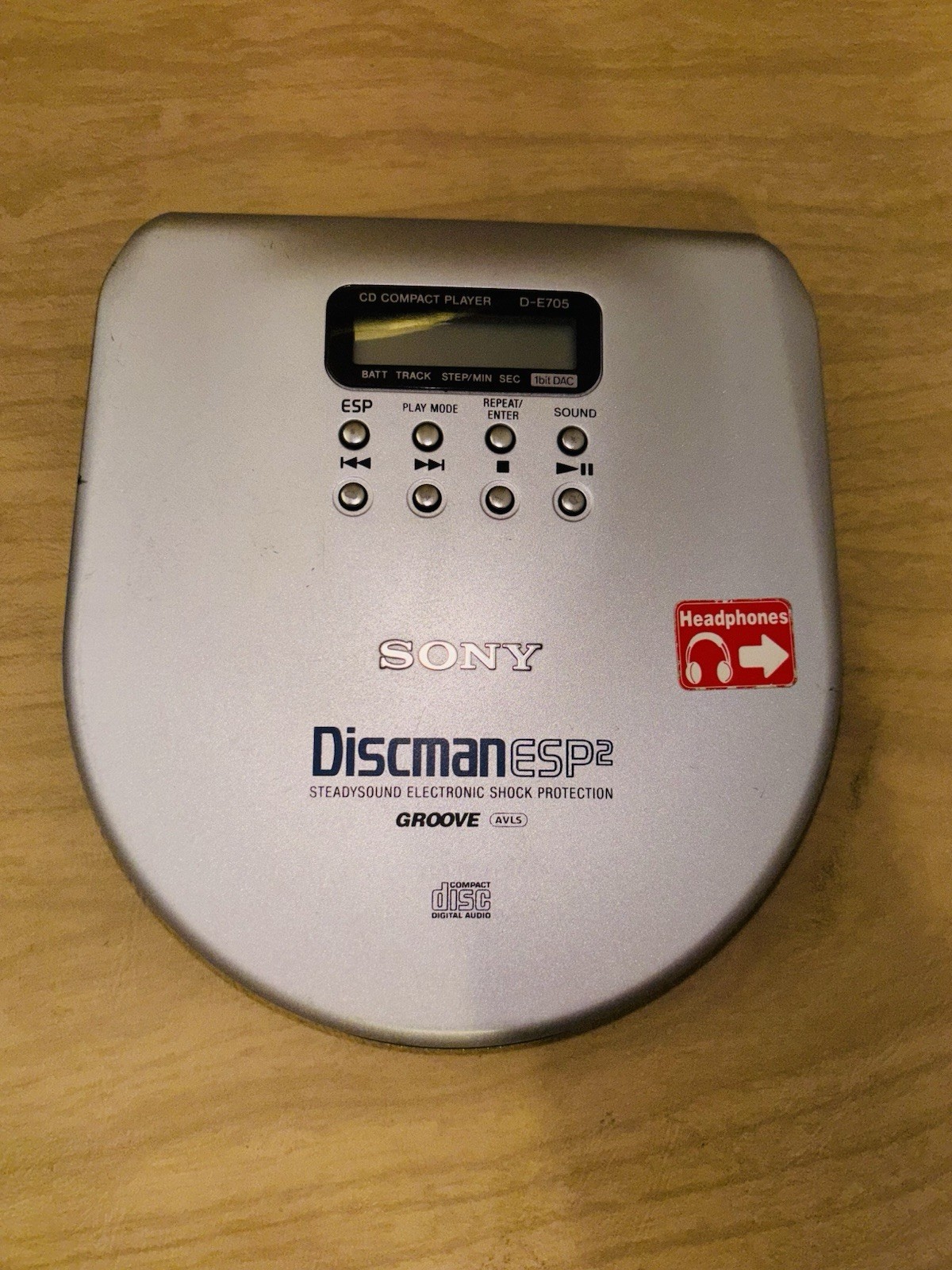 vintage SONY DISCMAN D-E705 ESP2 CD PLAYER portable walkman tested WORKING