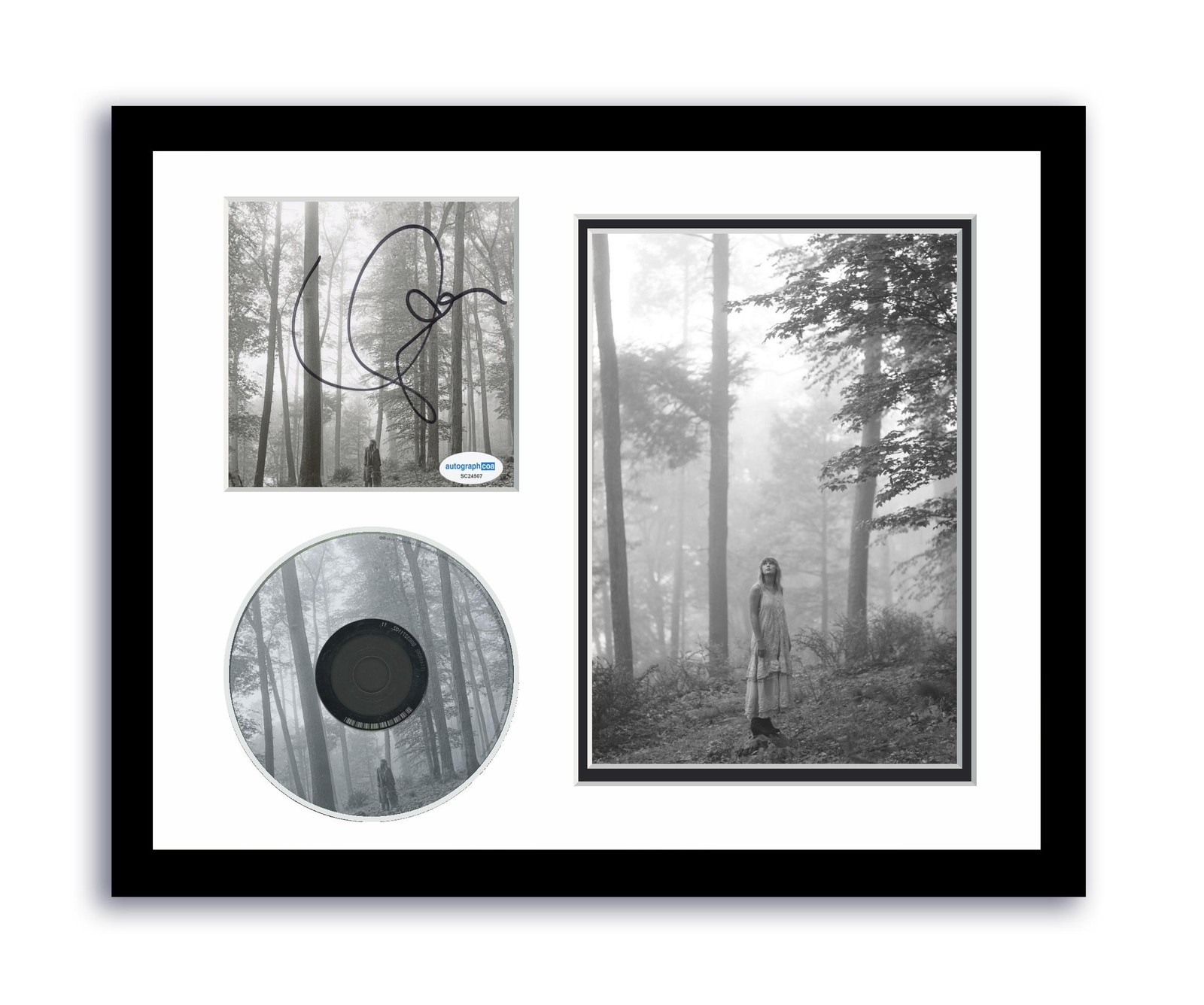 Taylor Swift Autographed Signed 11x14 Custom Framed CD Photo Folklore ACOA
