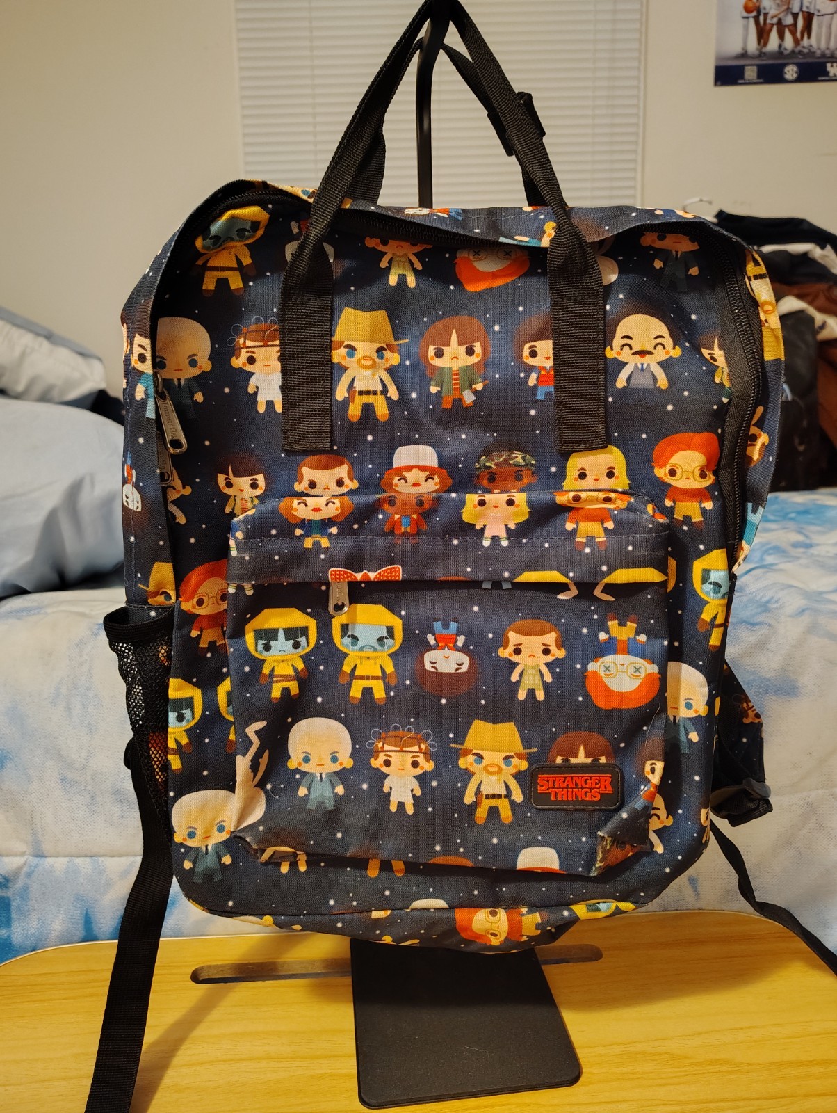 STRANGER THINGS by LOUNGEFLY CHIBI ALL-OVER PRINT Netflix 14" BACKPACK
