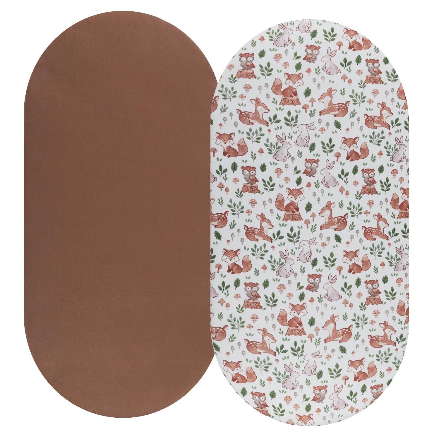 Bassinet Sheet Set 2 Pack Snug Fitted Cradle Fitted Sheets, Stretchy Ultra So...