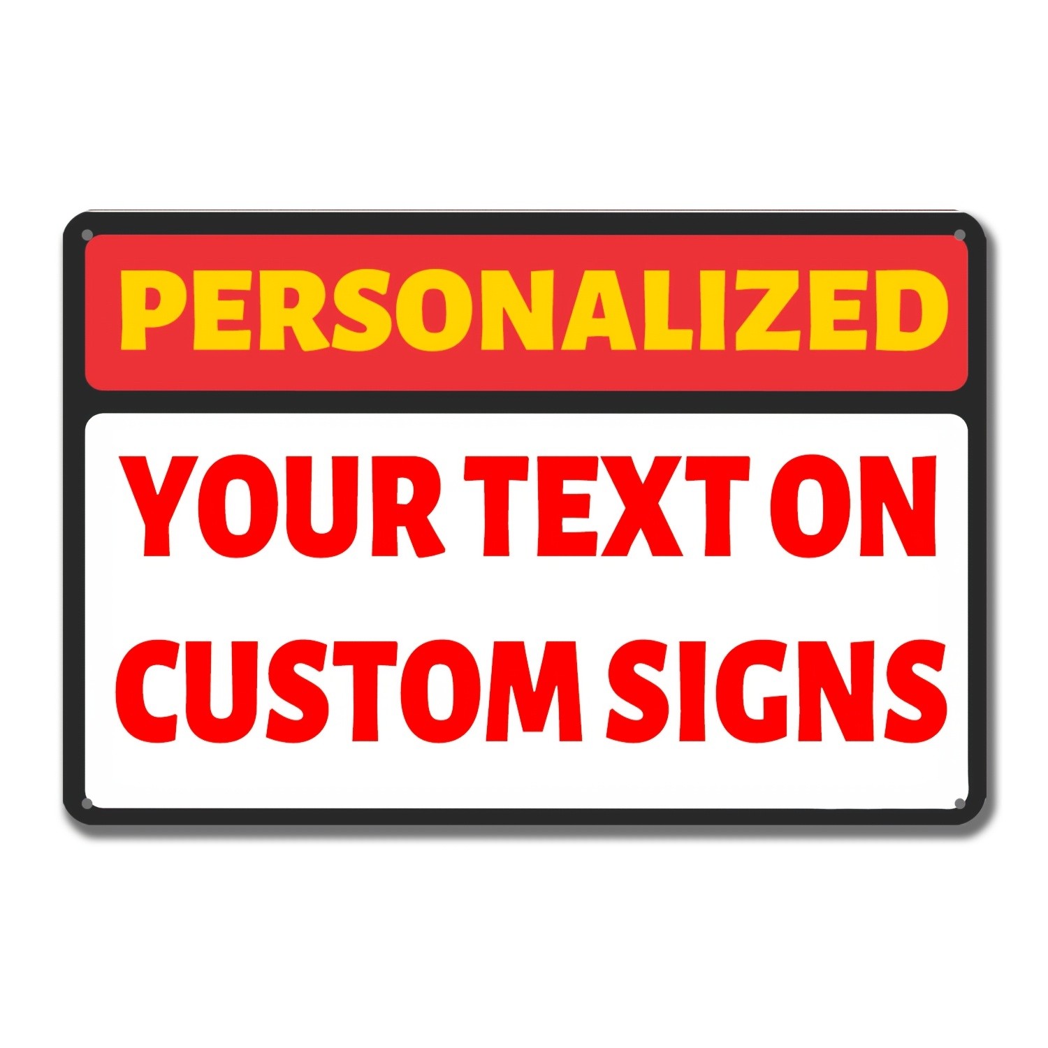 2D Custom Outdoor/Indoor No Trespassing Sign Personalized Delivery Sign for Home