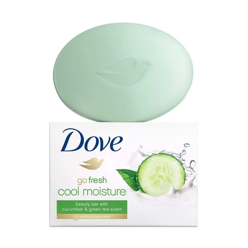 48x Dove Soap Bar Cucumber & Green Tea Moisturizing Skin Care Fresh 135g