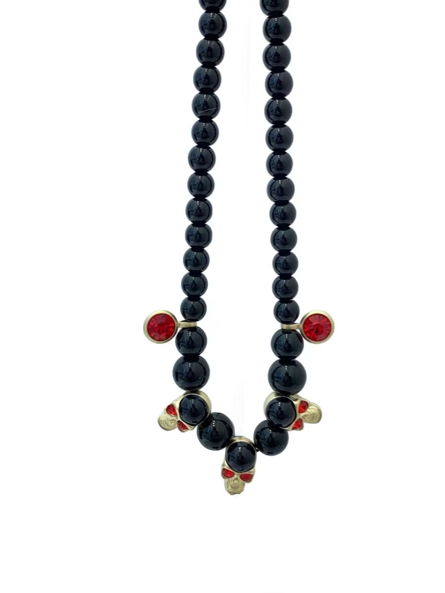 Salute Necklace Blk With Top Men'S M1l21