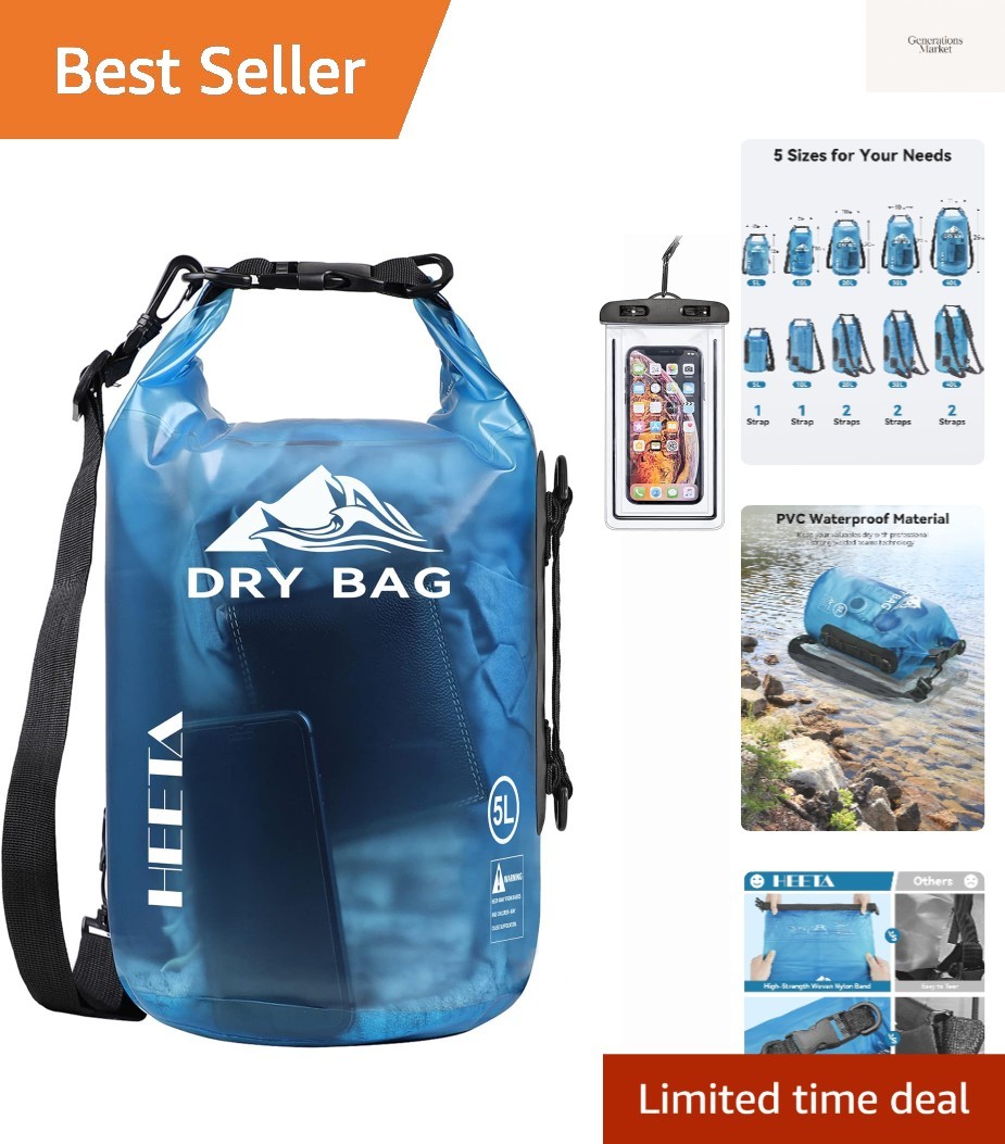 Dry Bag Waterproof for Women Men, 5L/10L/20L/30L/40L Roll Top Lightweight Dry...