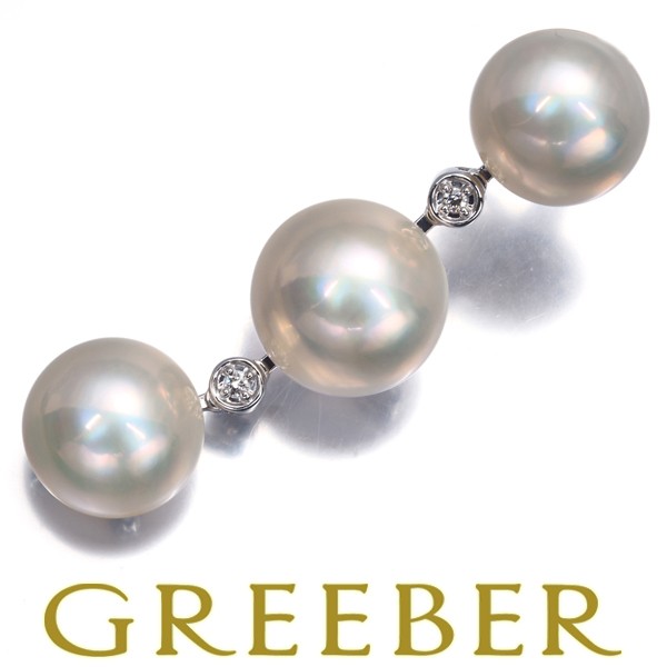 TASAKI Pendant Top Mabe Pearl 12.3 13.6mm Diamond 0.03ct 2WAY K18WG BLJ Major