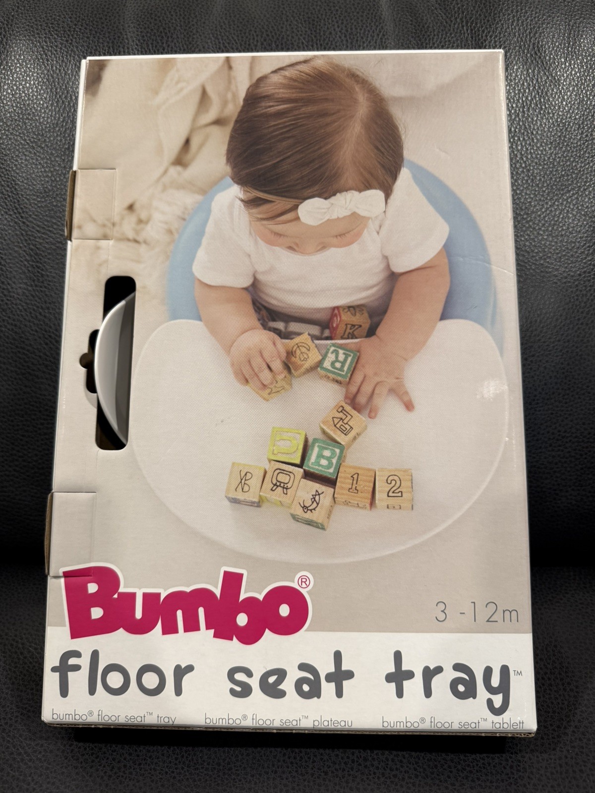 NEW Bumbo Baby Play Or Food Floor Seat Tray Only 3-12 Months White Eating Infant