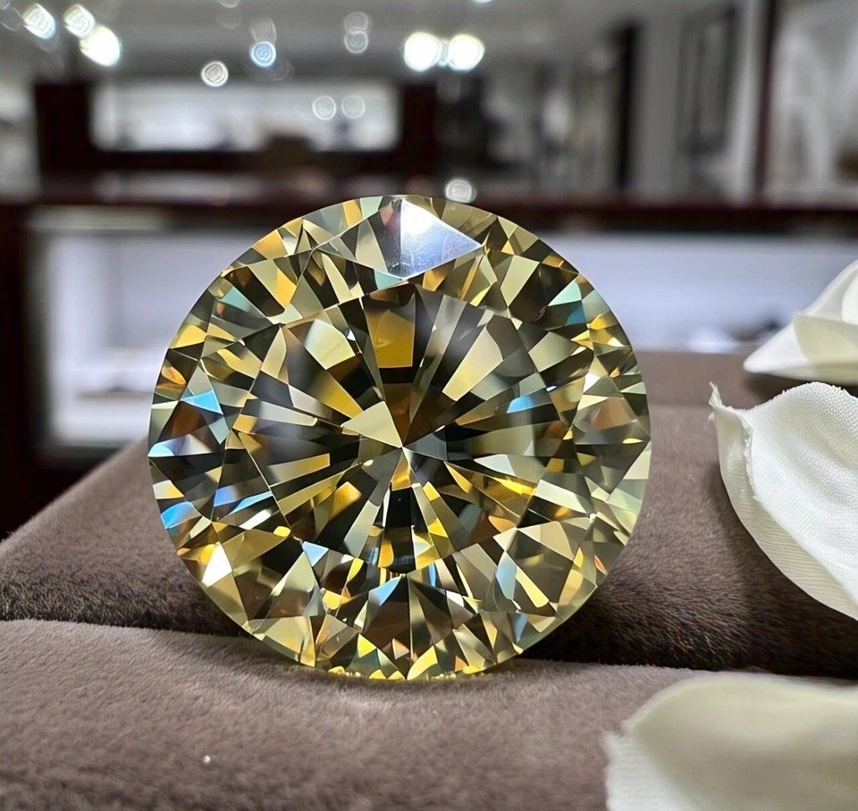 2CT Natural Yellow Fancy Round Cut Lab Grown Diamond VVS1 Certified C772