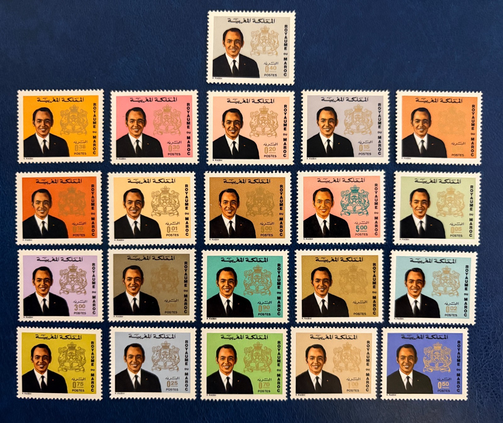 Morocco 275-294a / 1973-1976 King Hassan II, Coat of Arms Stamps / Complete MNH