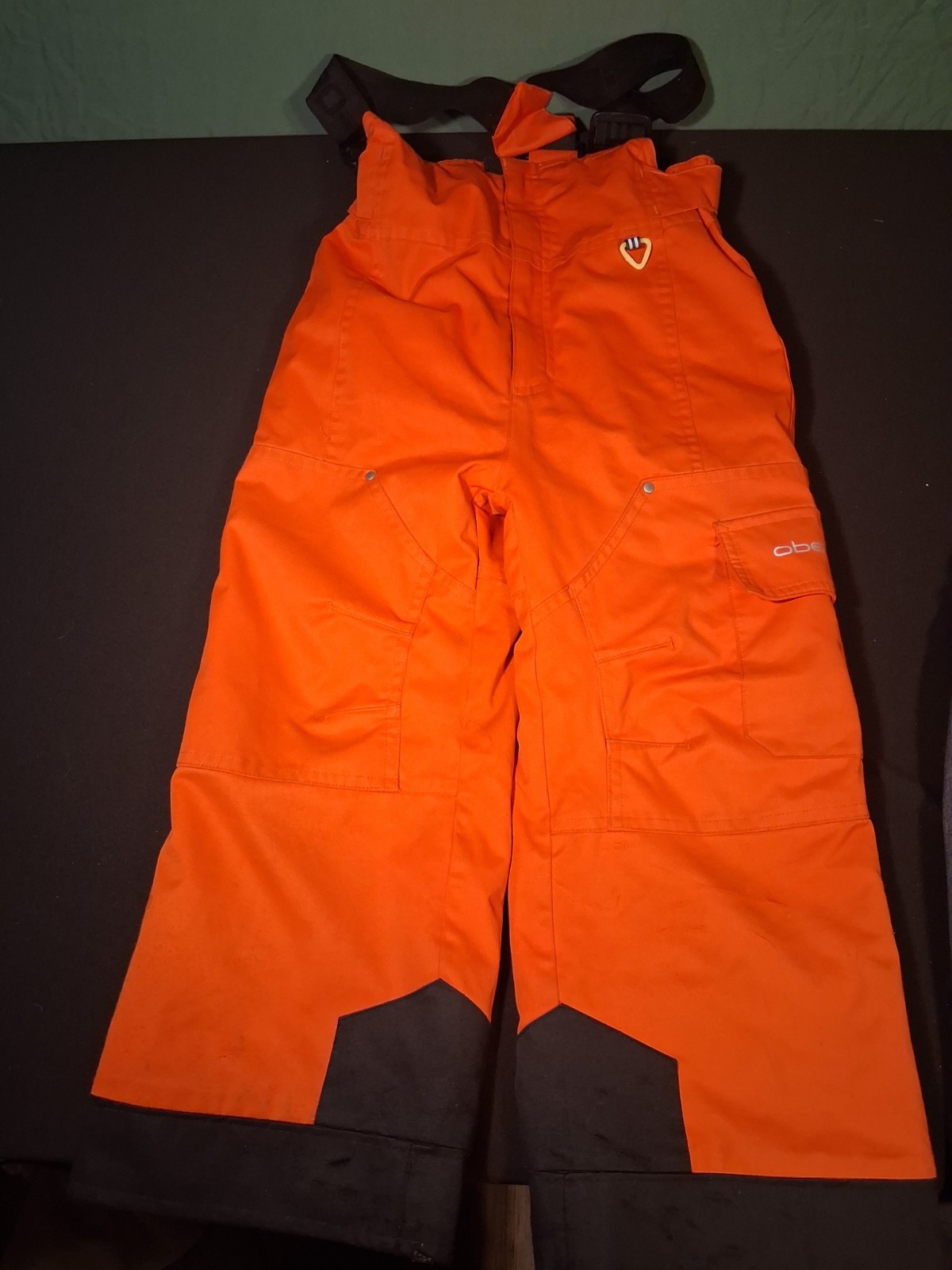 Obermeyer I-Grow Kids Orange Snow Bib Pants Size 5 Winter Sports