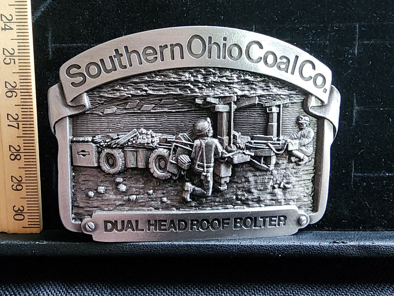 Vintage Southern Ohio Coal Company Dual Head Roof Bolter Belt Buckle New 