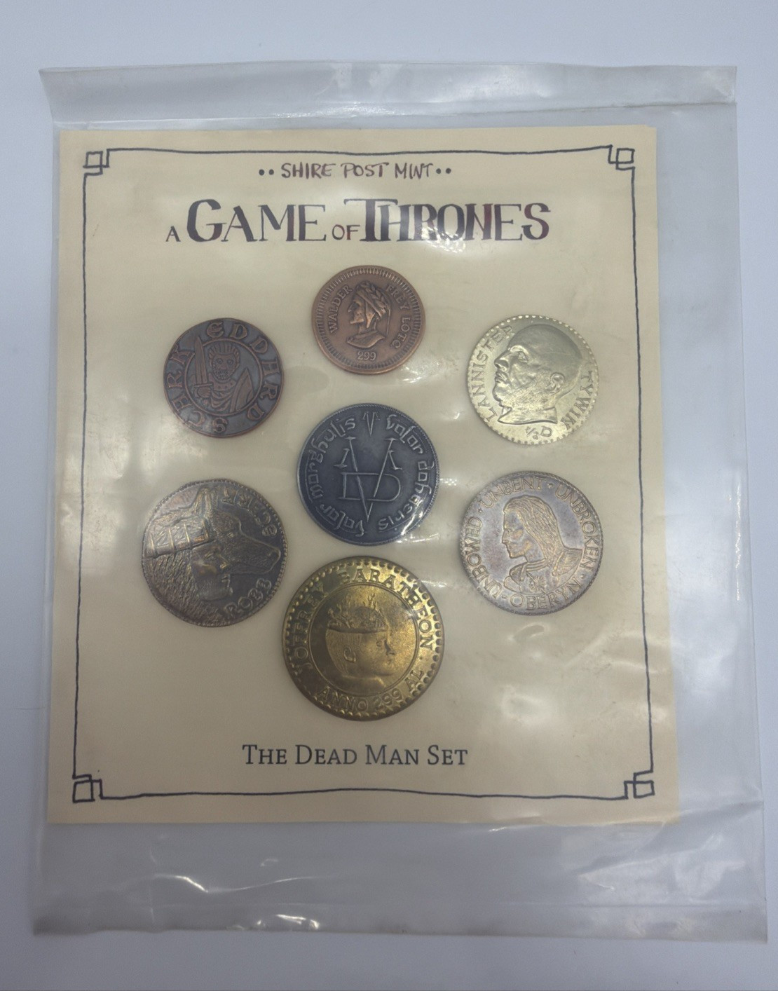 A Game of Thrones, The Dead Man Set Coin Collector, Shire Post Mint, New SEALED