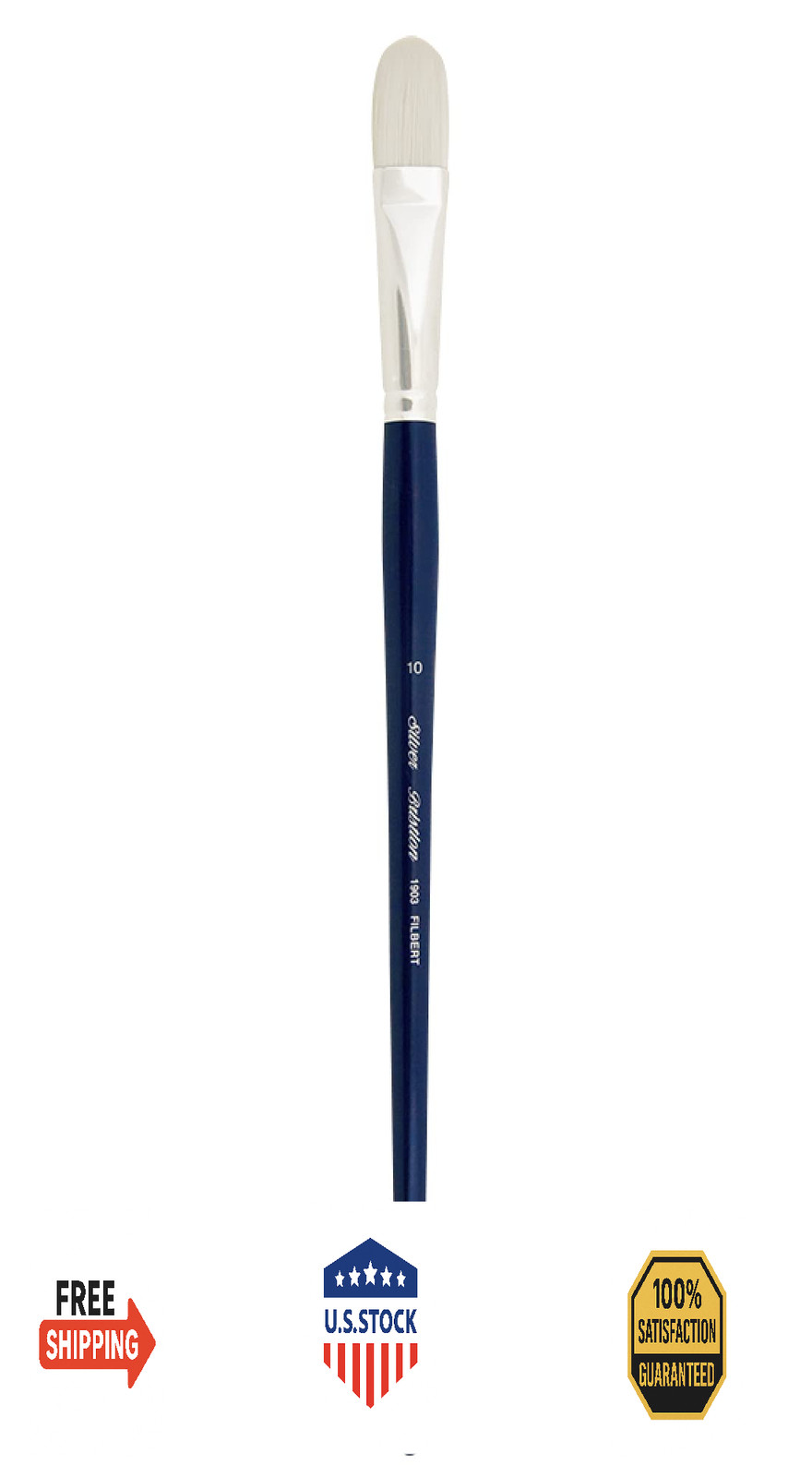 Silver Brush Limited 190310 Bristlon Filbert Brush Acrylic Oil Painting