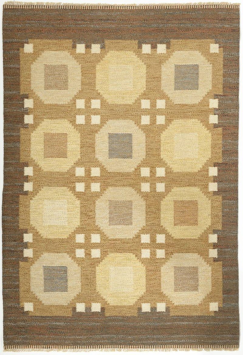 Antique Swedish Rug Blue Floral Vintage Kilim Boho Handmade 5x8 weave Area Rugs