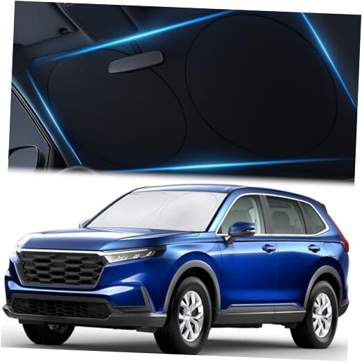  Car Windshield Sunshade | Innovative No-Light-Pass LARGE - (63" x 33.8")