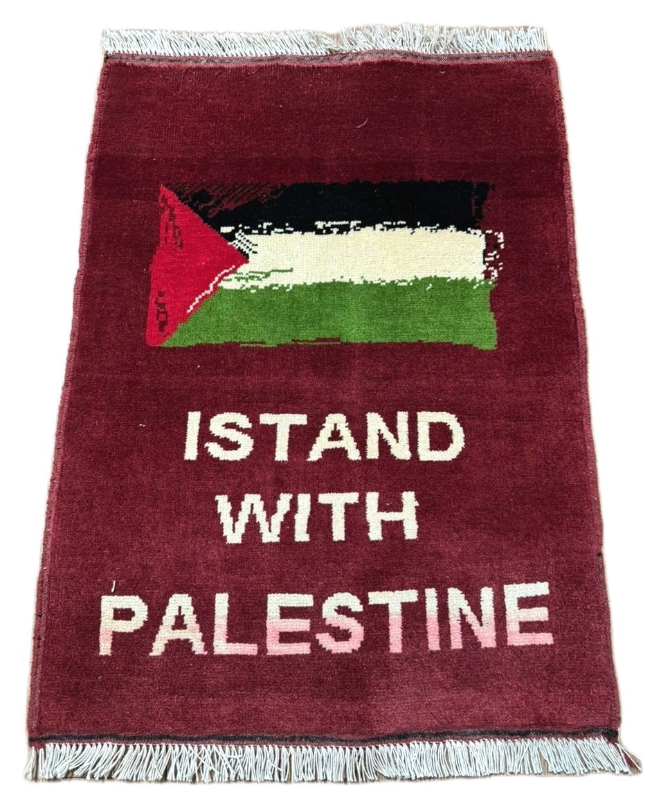 Handmade Afghan amazing  rug Great Quality Beauiful design Size 80cmx60cm