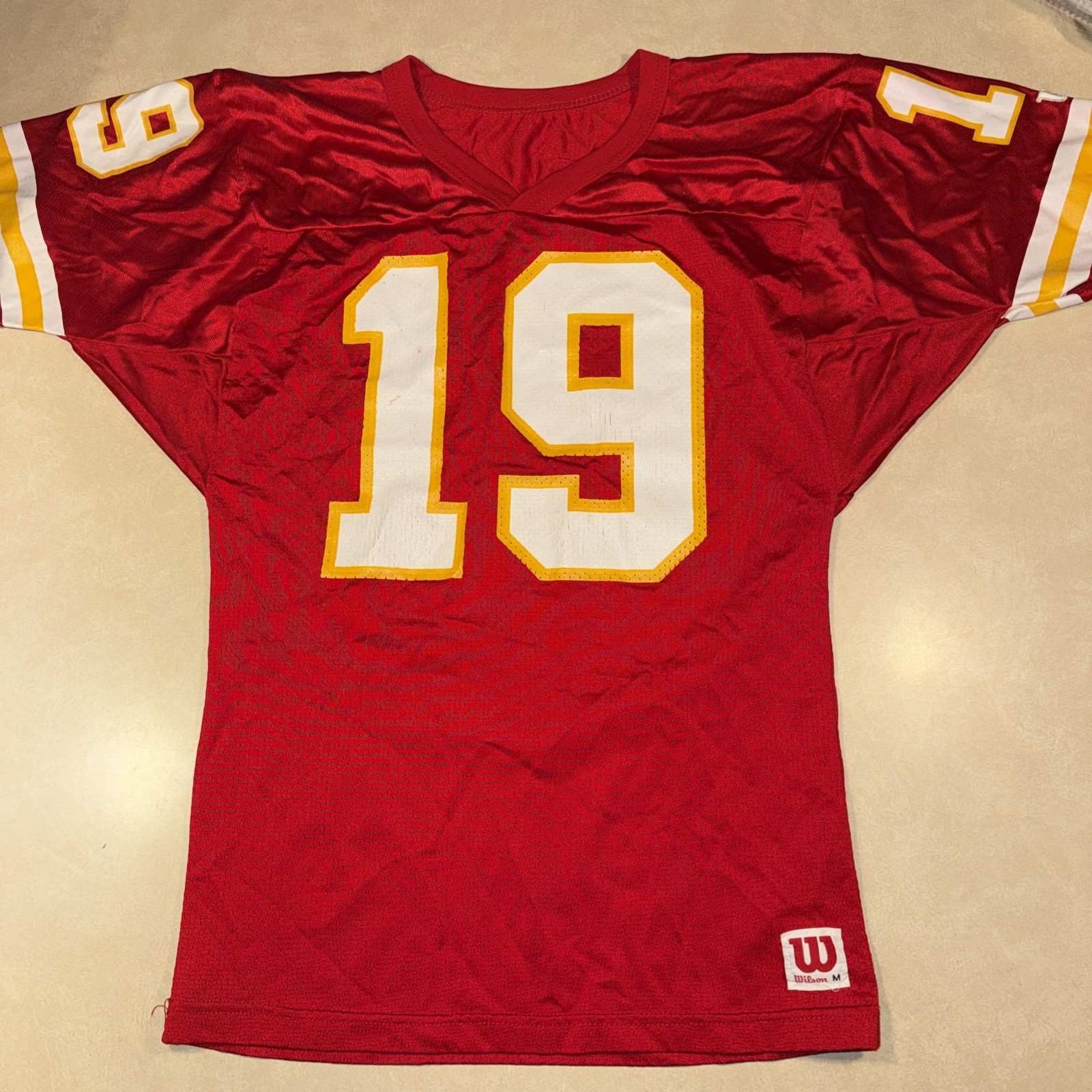 Vintage Kansas City Chiefs Joe Montana Jersey Mens Size Large Champion Red