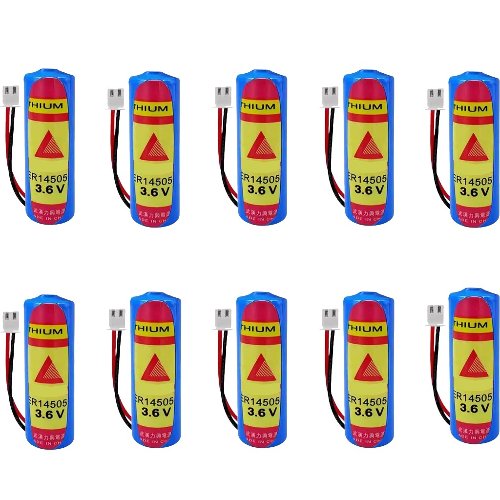 New 10PCS ER14505M 3.6V Battery 2200mAh Battery with 2.54 White Plug