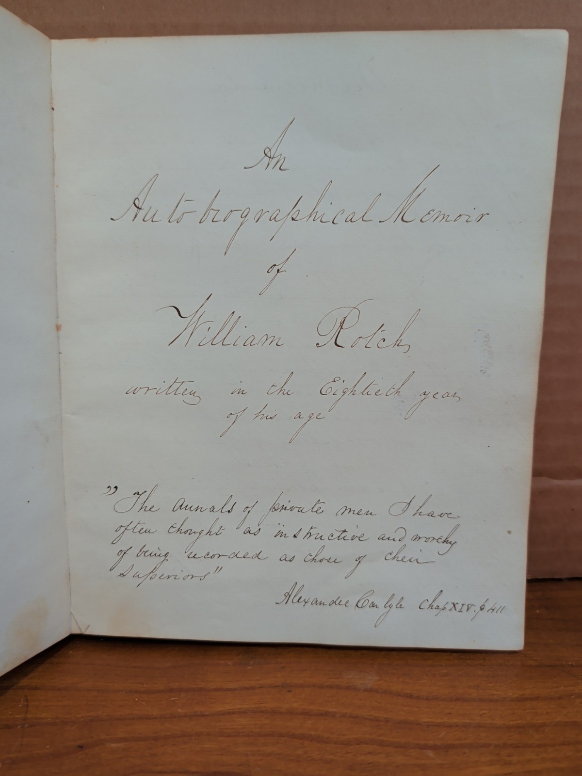 Rare 100+ pg William Rotch Manuscript Memoir Rodman Handwritten Transcript 1840