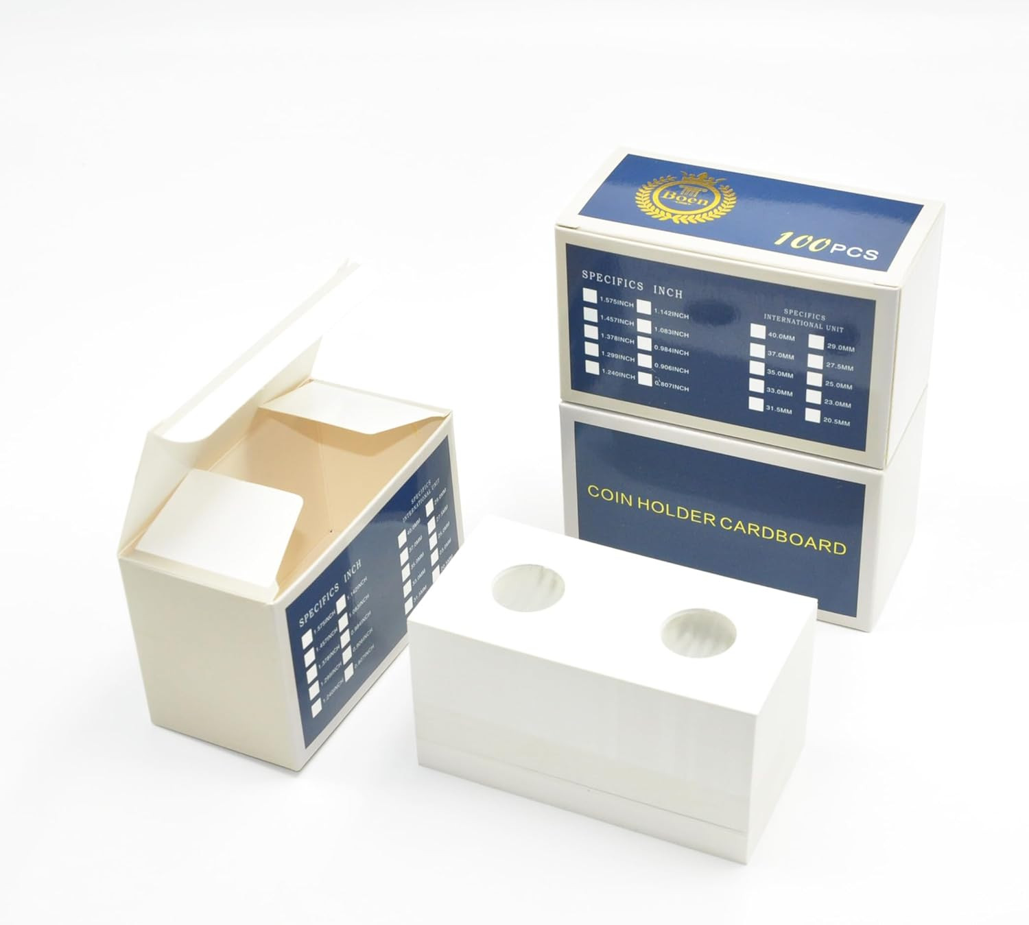 Boen Coin Flips 300Pcs 20.5Mm/(0.8 Inch) Coin Flips for Penny Coin Holders for C