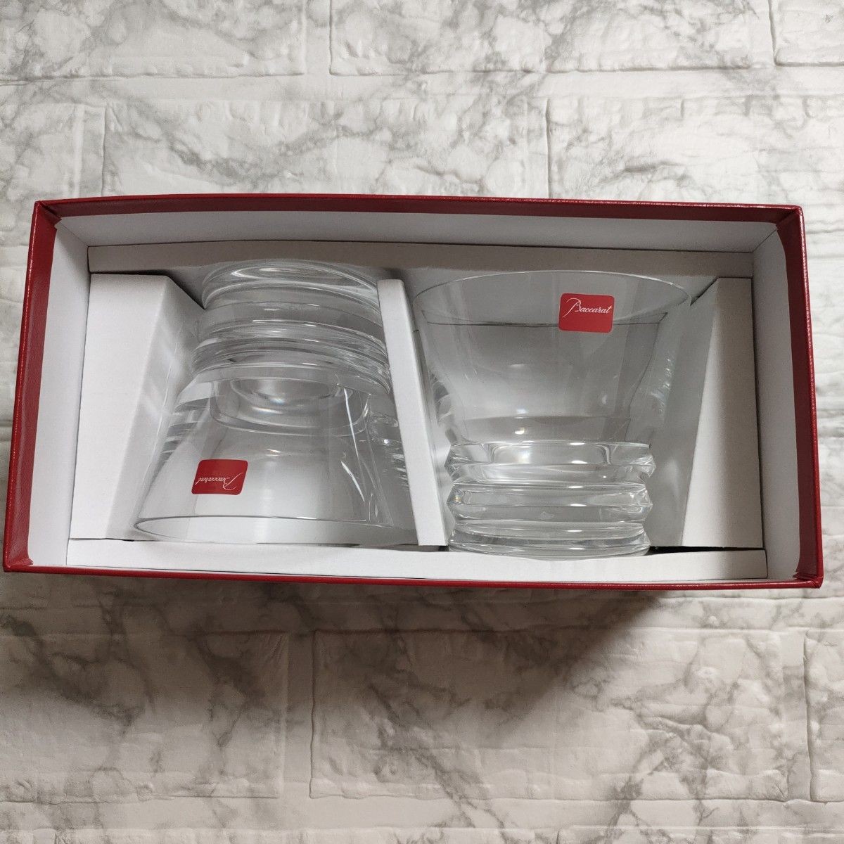 Baccarat Tumbler Vega Crystal Rock Glass pair 200cc Set of 2