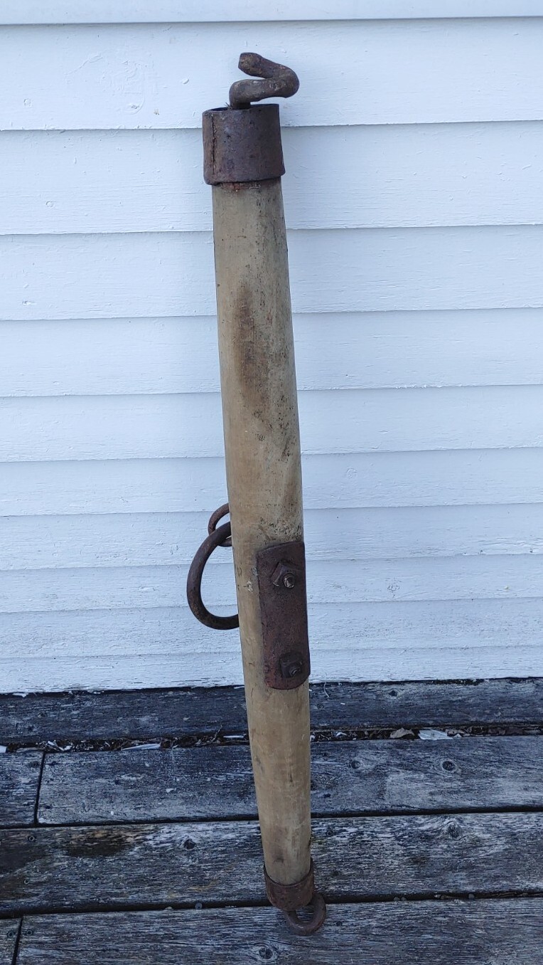 Antique Mule Horse Ox Singletree Whiffletree Rustic Primitive Decor Large Ring