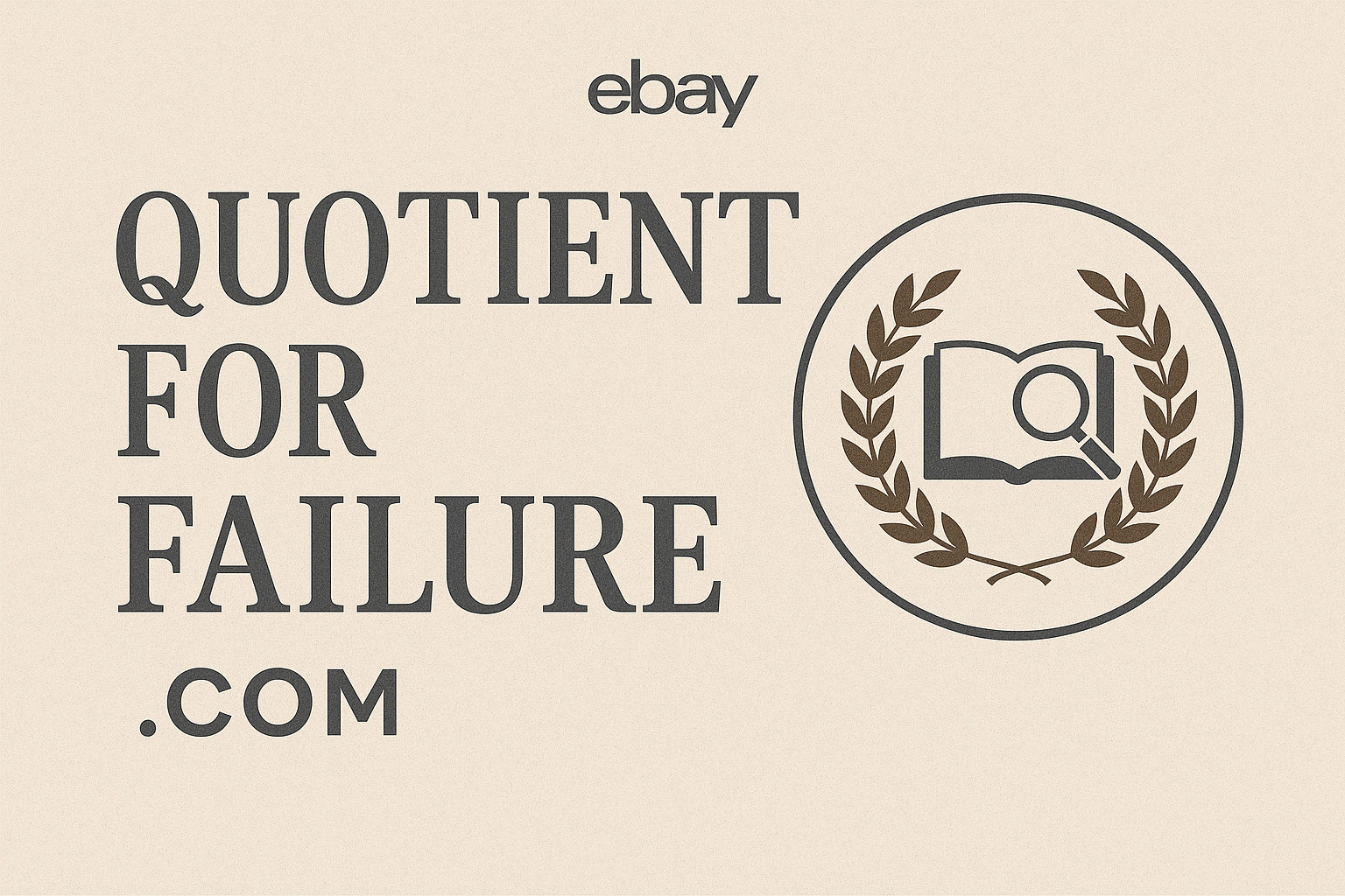 QuotientForFailure.com – Premium Domain Name for Writers, Bloggers, and Thinkers