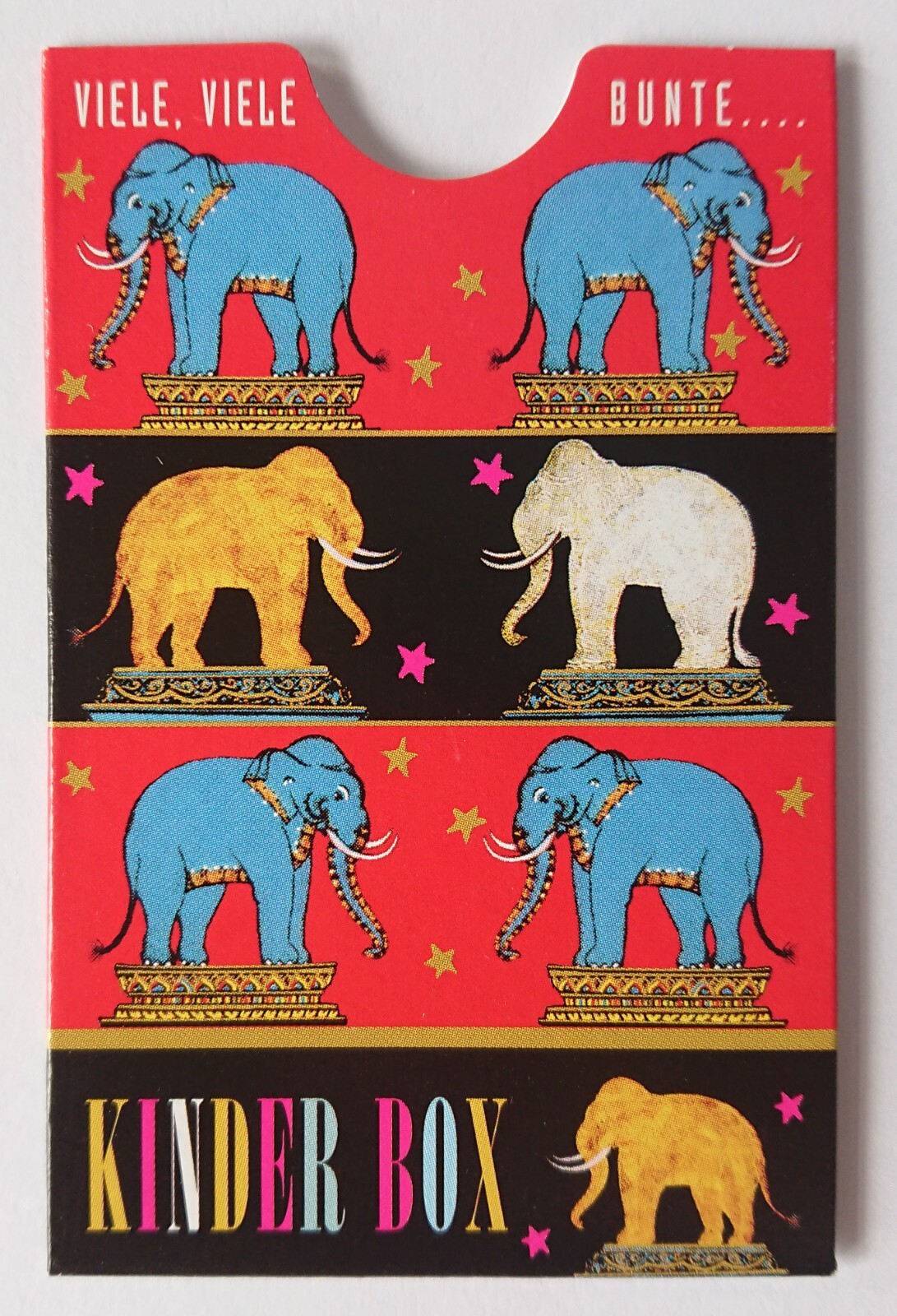 Titulaire Cardbox Carte de Téléphone, Ec Carte Multicolore Éléphants Kinderbox