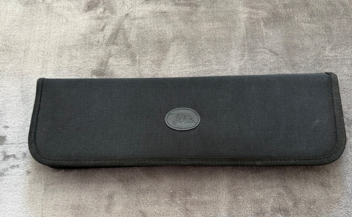 Vintage John Lobb Travel Tie Case Black Canvas Zip Organizer