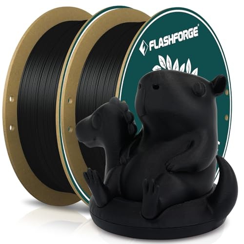  PLA Filament 1.75mm Black, Upgrade 3D Printer Filament Bundle 2 Black Spools