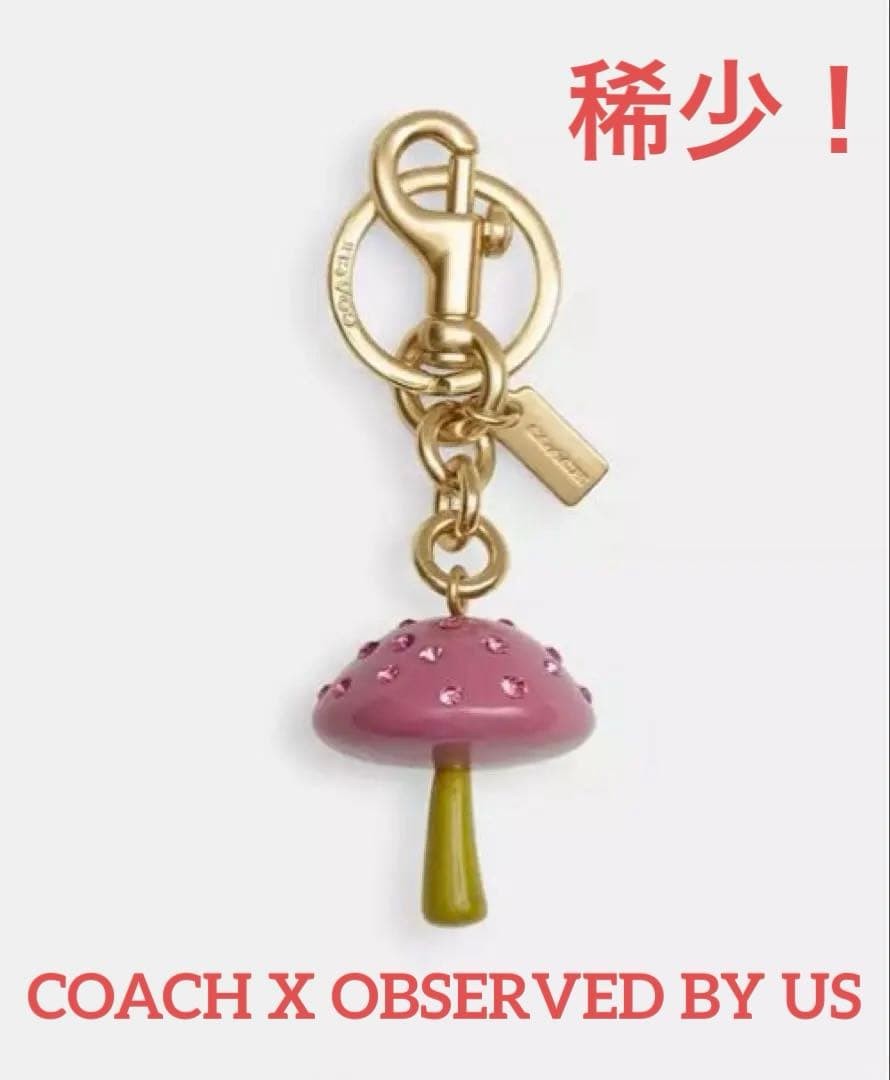 Beautiful Condition! COACH X OBSERVED BY US Mushroom Keychain