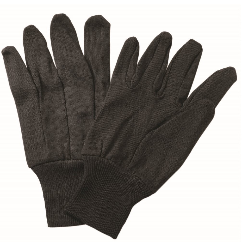 1 Dozen Brown C Street Work Gloves for Men's Large Size Fits All 12 Pairs Jersey