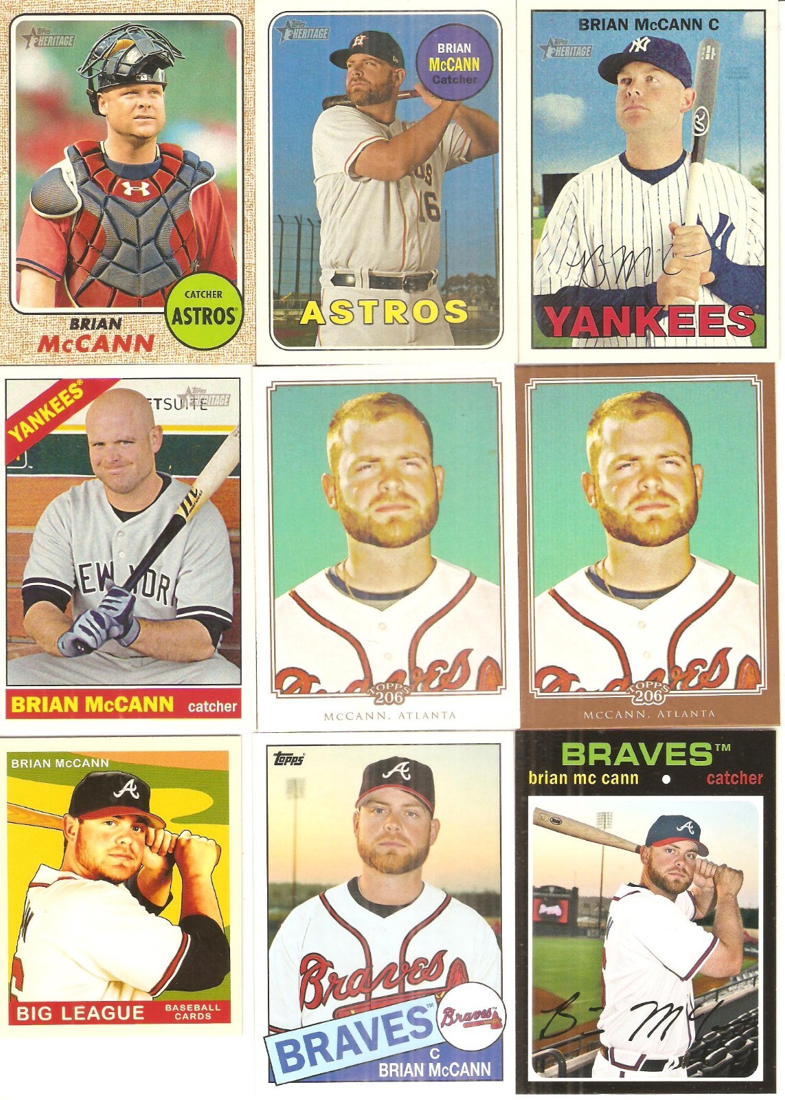 100 CARD BRIAN MC CANN BASEBALL CARD LOT