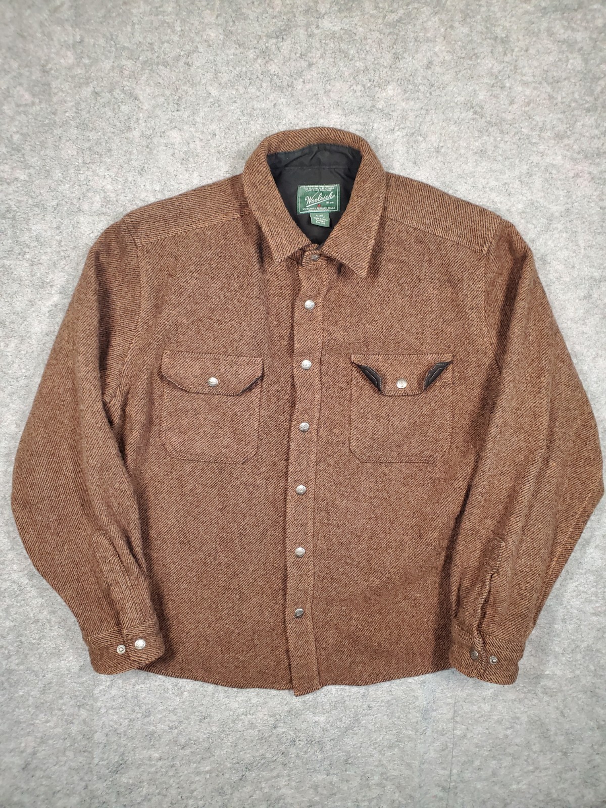 Woolrich Men’s Herringbone Wool Chore Hunting Jacket Farm Size XL Flaw